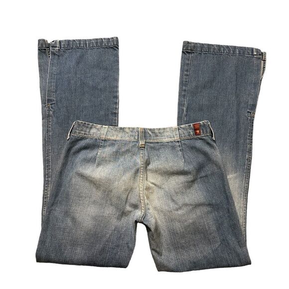Vintage Y2K 7 for All Mankind 100% Cotton Flare Jeans Size 28 - Picture 4 of 16